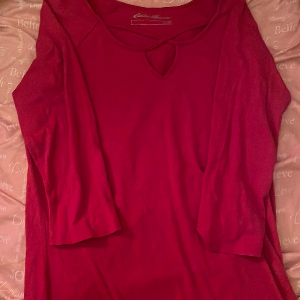 Long Sleeve Magenta Blouse